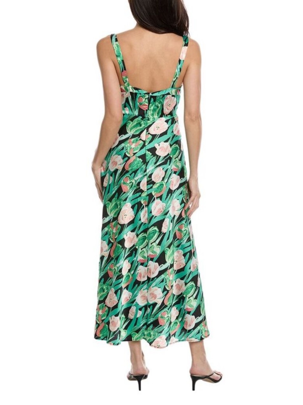 NWT ASTR Floral Corset Dress Satin Long Midi Length Wedding Guest Summer US L - Picture 2 of 15